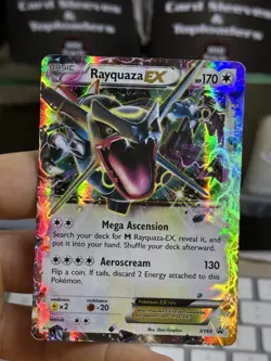 #2 Rayquaza EX XY69 Black Star Promo 2015 SHINY Holo Rare PokÃ©mon Card TCG - Image 3