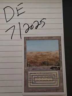 **MTG Scrubland Revised Edition Artist Signed** - Image 1