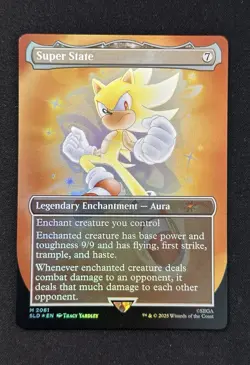 Super State Rainbow Foil MTG SLD Secret Lair x Sonic The Hedgehog NM Mythic - Image 1