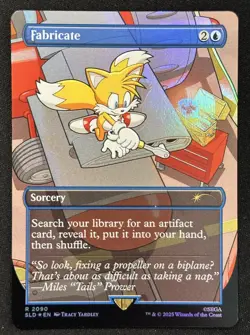Fabricate Rainbow Foil MTG SLD Secret Lair x Sonic The Hedgehog NM Sorcery - Image 1