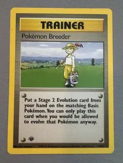 Pokemon Breeder - 76/102 - Rare - 1st Edition base set LP - Image 1