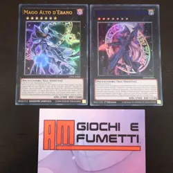 LOT 2 EBONY WIZARD CARDS in Italian YUGIOH rarity MIXED yu-gi-oh! BARGAIN - Image 1