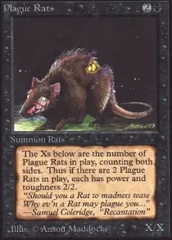 1x Plague Rats Moderate Play, English Collectors' Edition MTG Magic - Image 1
