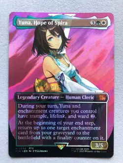 Mtg Magic Final Fantasy Yuna Hope of Spira Surge FOIL 549 Borderless English NM - Image 1