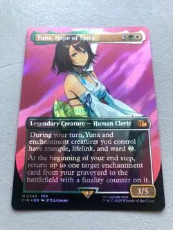 Mtg Magic Final Fantasy Yuna Hope of Spira Surge FOIL 549 Borderless English NM - Image 2