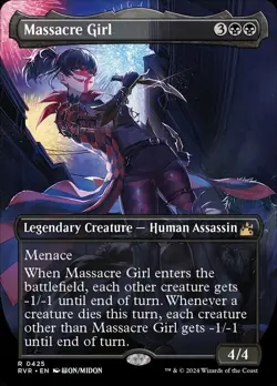 MTG Massacre Girl - Anime Borderless, NM-Mint, English Ravnica Remastered - Image 1