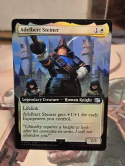 0422 Adelbert Steiner FIN EXTENDED ART FOIL Final Fantasy Card MTG FFIX White - Image 6