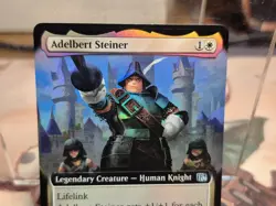 0422 Adelbert Steiner FIN EXTENDED ART FOIL Final Fantasy Card MTG FFIX White - Image 7