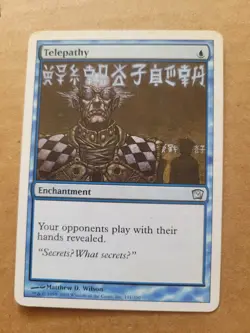 Telepathy *Uncommon* Magic MTG Ninth 9th Edition Blue #101 PLAYED BULK DISCOUNT - Image 1