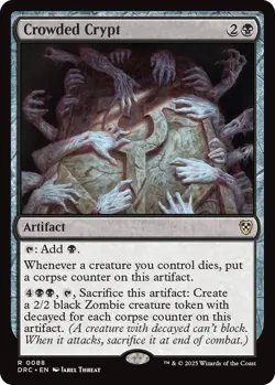 MTG Magic 1x Crowded Crypt (M/NM) Commander Aetherdrift - Image 1