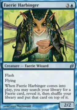 MTG Faerie Harbinger, Lorwyn, Heavily Played, English - Image 1