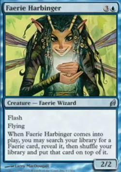 MTG Faerie Harbinger, Lorwyn, Heavily Played, English - Image 2