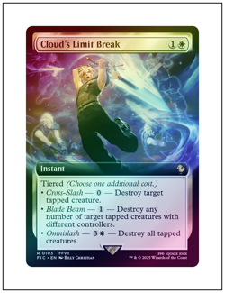 1x Cloud's Limit Break, Foil, Extended Art, Final Fantasy, Magic MTG NM - Image 2