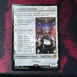 Magic the Gathering Final Fantasy Summon Bahamut Mythic Card Non-Foil - Image 1