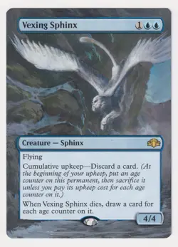Altered Vexing Sphinx LP 2023 MTG Magic Hand Painted Unique Custom Extended Art! - Image 4