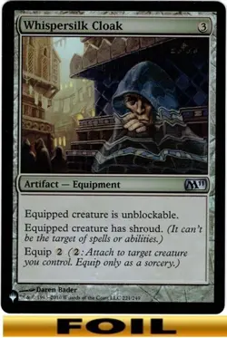 1x - Whispersilk Cloak - FOIL - The List Reprints - UC NM MTG - Image 2