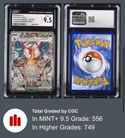 Pokemon Obsidian Flames 223/197 Charizard ex Full Art Secret Rare CGC 9.5 MINT+ - Image 1