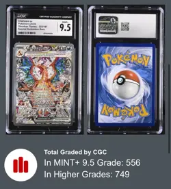Pokemon Obsidian Flames 223/197 Charizard ex Full Art Secret Rare CGC 9.5 MINT+ - Image 4