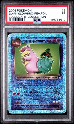 PSA 1 Dark Slowbro 8/110 Legendary Collection Reverse Holo Foil 2002 Pokemon - Image 3