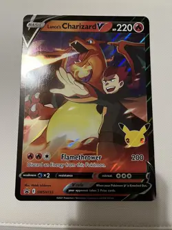 Pokemon TCG Lance's Charizard V SWSH133 25th Anniversary Celebrations - NM - Image 3