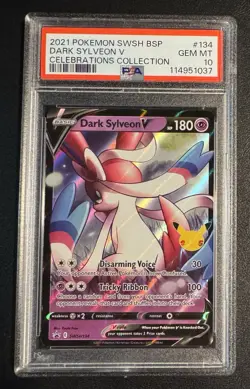 Pokemon TCG 2021 DARK SYLVEON V Celebrations SWSH134 BSP PSA 10 GEM MINT - Image 3