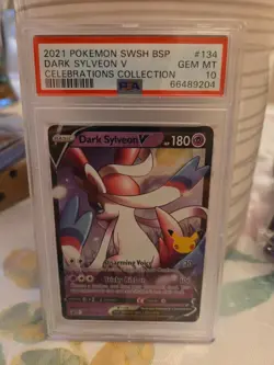 Pokemon TCG 2021 DARK SYLVEON V Celebrations SWSH134 BSP PSA 10 GEM MINT - Image 1