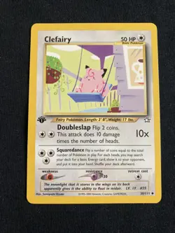 Clefairy 1st Edition Uncommon 30/111 Neo Genesis Pokemon TCG Card  2000 - Image 1