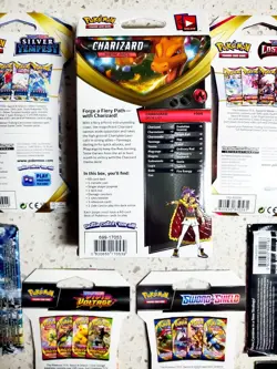 SWSH 10x Pokemon Booster Pack & Charizard Deck! Vivid, Fusion, Lost Origin more! - Image 9