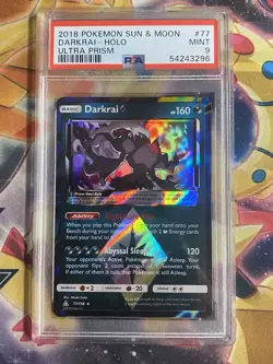 2018 Pokemon Sun & Moon Ultra Prism Darkrai Holo #77 PSA 9 - Image 1
