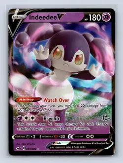 Indeedee V 091/202 Holo SWSH01: Sword & Shield Base Set NM Pokemon TCG Card - Image 3