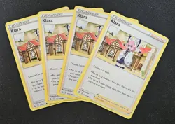 Klara 4x Trainer Playset Supporter 145/198 SWSH Chilling Reign Pokémon 2021 NM - Image 2