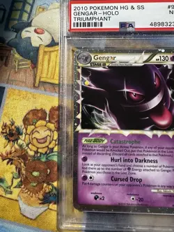 2010 Pokemon Triumphant Gengar Holo 94 PSA 7 - Image 10