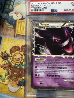 2010 Pokemon Triumphant Gengar Holo 94 PSA 7 - Image 4