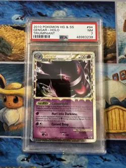 2010 Pokemon Triumphant Gengar Holo 94 PSA 7 - Image 7