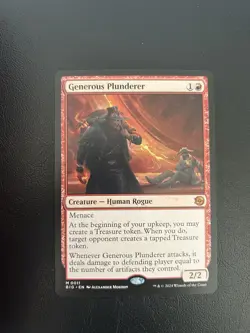 Mtg Generous Plunderer Outlaws of Thunder Junction Big Score Regular Mythic 11 - Image 1