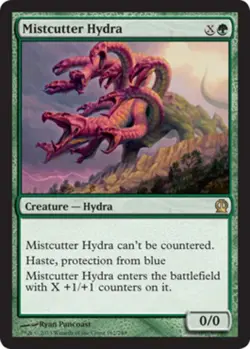 Heavy Play, English MTG Regular Mistcutter Hydra Theros Magic the Gathering - Image 1