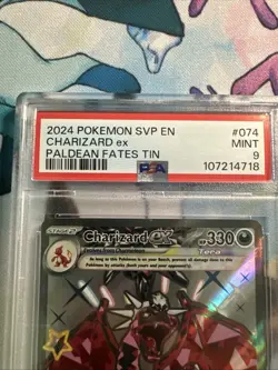 PSA 9 MINT Charizard ex SVP074 Promo 2024 Paldean Fates Tin PokÃ©mon Card - Image 3