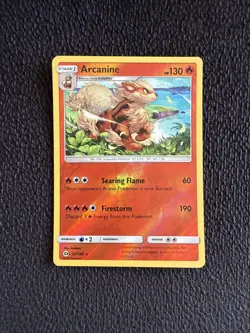 Arcanine 22/149 Sun & Moon Base Set Reverse Holo Rare Pokemon TCG Card [ENG] - Image 1