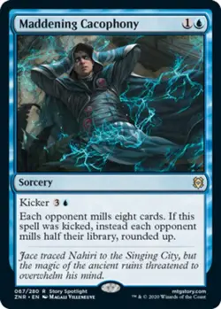 1x Maddening Cacophony - Foil Light Play, English Zendikar Rising MTG Magic - Image 1