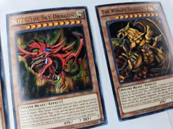 Yugioh Slifer, Obelisk, Winged Dragon of Ra God Set Ultra Limited Ed LDK2 LP 3x - Image 10