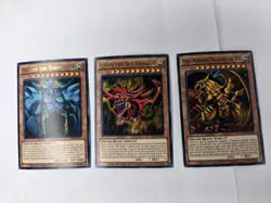 Yugioh Slifer, Obelisk, Winged Dragon of Ra God Set Ultra Limited Ed LDK2 LP 3x - Image 13