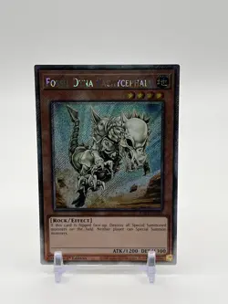 YuGiOh! - Fossil Dyna Pachycephalo RA03-EN195 Platinum Secret Rare 1st Near Mint - Image 1