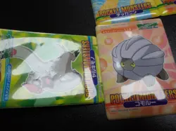 Pokemon Bandai Promo Waterproof Bathroom Menko Card x4 Meowth Shelgon etc #5536 - Image 11