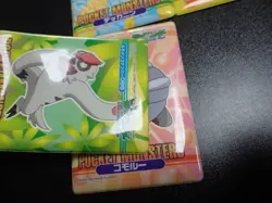 Pokemon Bandai Promo Waterproof Bathroom Menko Card x4 Meowth Shelgon etc #5536 - Image 12