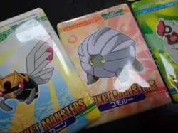 Pokemon Bandai Promo Waterproof Bathroom Menko Card x4 Meowth Shelgon etc #5536 - Image 6