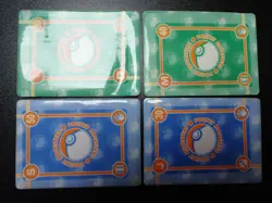 Pokemon Bandai Promo Waterproof Bathroom Menko Card x4 Meowth Shelgon etc #5536 - Image 13
