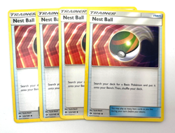 Nest Ball 123/149 x4 4x Playset Pokémon Card Sun & Moon Base 2017 LP - Image 2