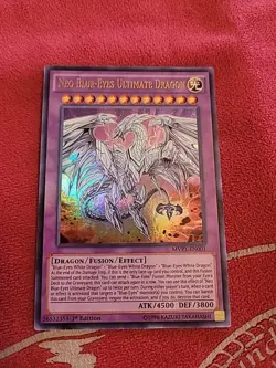 Yugioh! Neo Blue Eyes Ultimate Dragon MVP1-ENS01 1st Edition Ultra Rare Card NM - Image 1