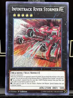 YUGIOH INFINITRACK RIVER STORMER SECRET RARE INCH-EN007 1ST EDITION HOLO NM - Image 10