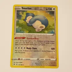 SNORLAX 131/185 Reverse Holo Rare Vivid Voltage Pokémon Card Near Mint - Image 1